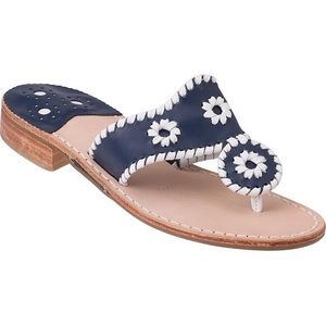 Jack Rogers Palm Beach Sandal - Navy/White
